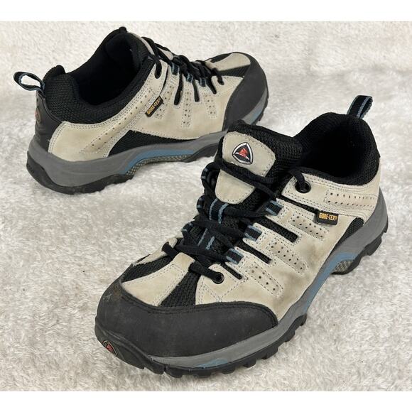 Ecco Shoes - Ecco Beige and Black Athletic Hiking Shoes